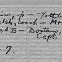          detail lower border of mount with ink identifications
   