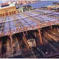 Digital color image of aerial view of Hoboken Terminal