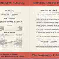 Brochure: 1956 Fundraising Campaign. The Community Y.M.C.A. Hoboken.