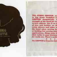 Leather product sample: Jumbo Gripper. Made by Neumann Leather (R. Neumann & Co., Hoboken, N.J.). N.d., ca. 1980s.