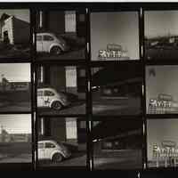 B+W negative contact sheet of images of Hoboken taken by John Conn. no date, [1976].