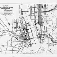 Digital image of the Hudson & Manhattan Railroad and other rail transportion, circa 1908-1910.