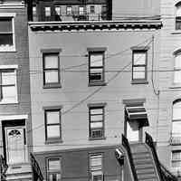 B+W photo of the exterior of nos. 522 & 524 of an unidentified street, Hoboken, N.J., no date (ca. 1968-1972).