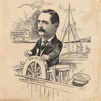 Caricature of L.S. Fugazzi, [Hoboken, n.d., ca. 1907-1916]. From album, "Just for Fun"; archives catalogue 2005.018.0001.