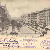 B+W Postcard: Vienna postcard sent to Prof. M. Loewy, Hoboken, NJ, 1899