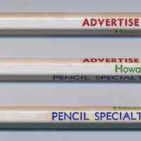 Pencil: Pencil Specialty Co., Hoboken, N.J. N.d., ca. 1960-1970.