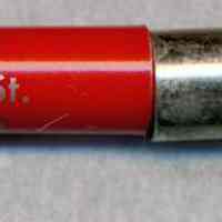 Retractable ball point pen imprinted Alvin Liquors, 1004 Washington St., Hoboken, N.J.