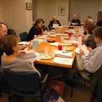 Color photo of meeting of Board of Trustees, Hoboken Historical Museum, Hoboken, December 13, 2006.