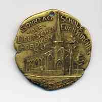 Commemorative medal: Sonntag Schule der Deutschen Evan-Kirche, Hoboken, N.J. 1856-1906.