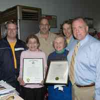 Color photos, 3, of proclamation presentation ceremony at Schnackenberg