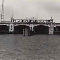 Digital image of B+W photo of the Hoboken waterfront, Hoboken, circa 1987.