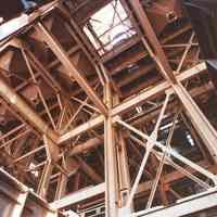 Digital image of color photo of the interior of the former Hudson & Manhattan Rail Road powerhouse, Jersey City, March, 2000.