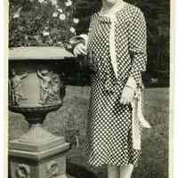 Sepia-tone photo of Rita Field, Hoboken?, 1927.