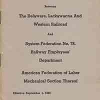 Contract: Supplemental Agreement DL&W RR & System Federation No. 78, Railway Employees