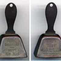 Bell stamped "Merry Christmas and Happy New Year"; "Tramm