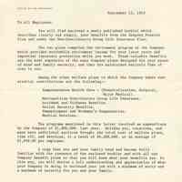         transmittal letter: President W. Gardner Barker, Hoboken, Sept. 12, 1962
   