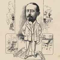 Caricature of C. Alfred Burhorn, [Hoboken, n.d., ca. 1907-1916]. From album, "Just for Fun"; archives catalogue 2005.018.0001.