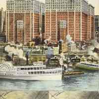 Postcard: Views, Hoboken, NJ