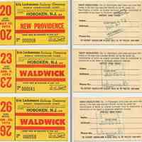 Tickets, weekly commutation, 3: Erie Lackawanna Railway, Hoboken to suburban stations; various dates 1973.