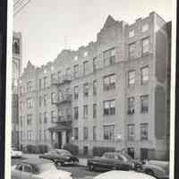 B&W photo of apartment building at 89-95 Wayne Street, Jersey City.