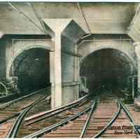          Digital image of Hudson & Manhattan R.R. postcard titled: Hudson River Tunnel, connecting New York & New Jersey. No date, ca. 1908. picture number 1
   