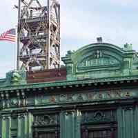          5: view S above main entrance; tower's frame under construction Aug 3, 2007
   