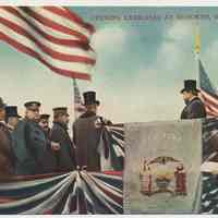 Postcard: Opening Exercises at Hoboken, N.J. (Ceremony at the Hoboken Station of the Hudson & Manhattan Railroad, Feb. 25, 1908.)