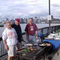 Color photos, 6, of a Pier 13 cook-out for garden hosts & volunteers for Museum