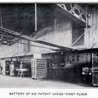 Reference image: interior view of six patent bread baking ovens, John Schmalz