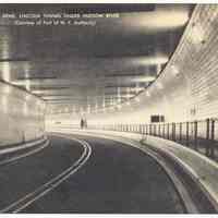 Postcard: The Bend, Lincoln Tunnel Under the Hudson River. (Courtesy Port of N.Y. Authority). N.d., ca. 1945-1954.