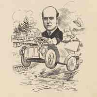 Caricature of J.W. Rufus Besson, [Hoboken, n.d., ca. 1907-1916]. From album, "Just for Fun"; archives catalogue 2005.018.0001.