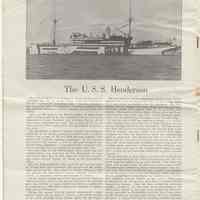          pg 18 photo & article U.S.S. Henderson
   