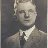 Digital image of sepia-tone studio photo portrait of John Muller at 50 years of age, New York, [1936].