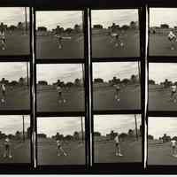 B+W negative contact sheet of images of Hoboken taken by John Conn. no date, [1976].