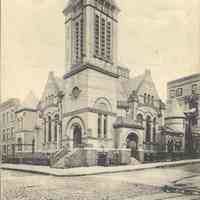 B+W Postcard: First Baptist Church, Hoboken, NJ, 1901
