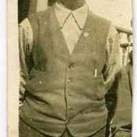 Sepia-tone photo of Frank Orville Bolles (1867-1927), father of Mabel Bolles Sheehan, Oneida, NY?, n.d., ca. 1920s.