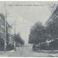 Postcard: Hudson Street from 3rd Street, Hoboken, N.J. Postmarked March 29, 1910.