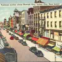 Postcard: Newark Ave., Jersey City, NJ