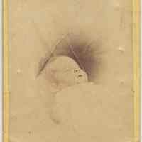 Carte-de-visite of a young baby, Hoboken, n.d., ca. 1864-1873.