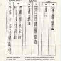 Timetable: Red Apple Transit bus schedule, Hoboken - New York, Eff. Jan. 3, 1997.