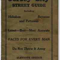 Jersey City Street Guide; Including Hoboken, Bayonne and Patterson (sic). Eleventh Edition, 1925