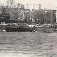 Digital image of B+W photo of the Hoboken waterfront, Hoboken, circa 1987.