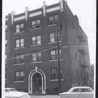 B&W photo of apartment building at 277 Virginia Avenue, Jersey City.