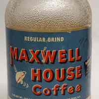 Maxwell House Coffee, Regular Grind, 2 lb jar, Hoboken et al, n.d, ca. 1945-1950.