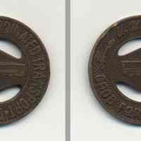 Token, streetcar or bus: Public Service Coordinated Transport, N.J., n.d., ca. 1930-1939.