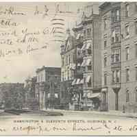 Postcard: Washington and Eleventh Streets, Hoboken, N.J., postmarked 1905.