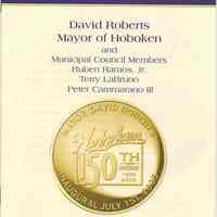 Program for the inauguration and swearing-in of Mayor David Roberts and Council members, Hoboken, July 1, 2005.