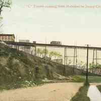 Postcard: Trolley, Jersey City, NJ