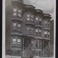B&W photo row house apartment buildings at unknown location in New Jersey.