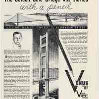          2: Venus Pencils ad; Golden Gate Bridge; Fortune Sept. 1934
   